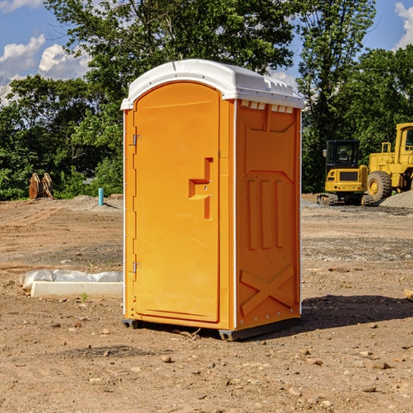 how often are the portable restrooms cleaned and serviced during a rental period in Benzie County MI